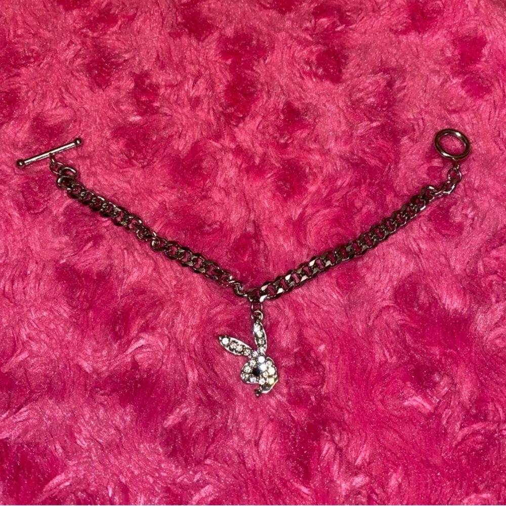 Rhinestone Playboy Bunny Bracelet